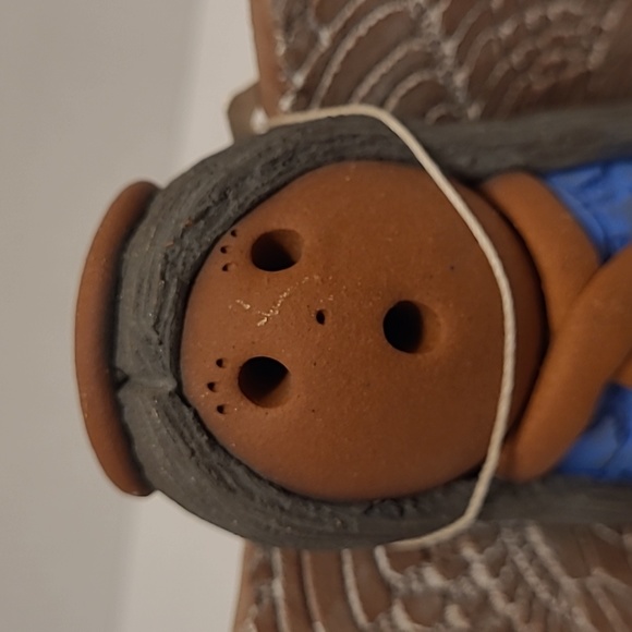 Handmade Signed Red Clay New Mexico Indian Angel by Debra Smith Wills - Picture 10 of 16